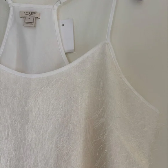 J. Crew White Sparkly Textured Cami - Picture 2 of 5